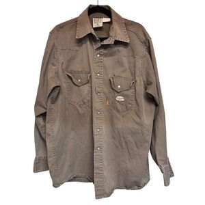 Rasco FR Men's XL Gray‎ Flame Resistant Long Sleeve Work Shirt